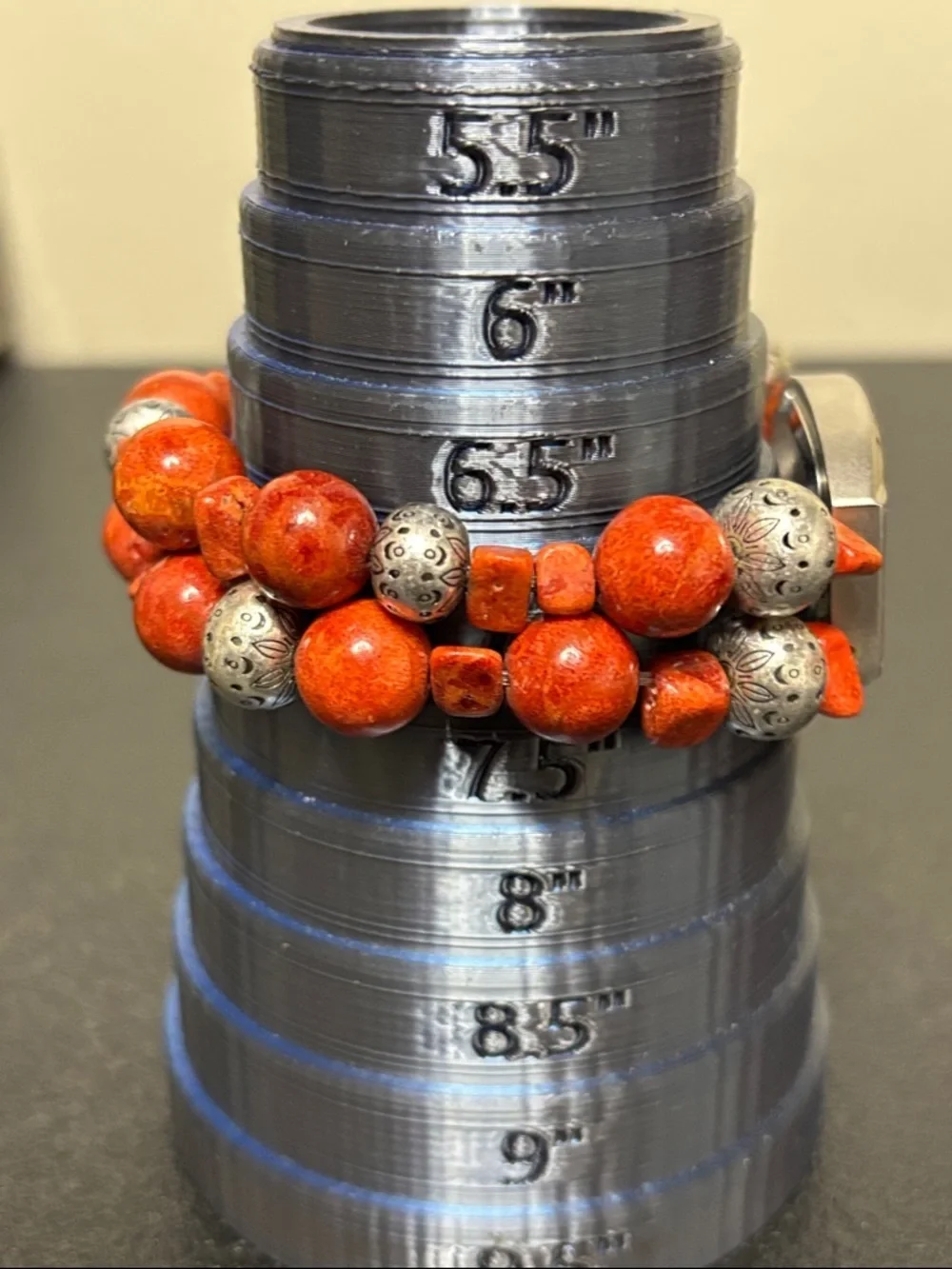 Coldwater Creek Stone Silver Tone Boho WORKING Stretch Watch Southwestern